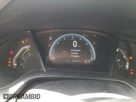2020 Honda Civic LX z VIN 2HGFC2F66LH505485, wystawiony jako Copart lot #56056845 z przebiegiem 73 394 mil mil oraz Szkoda całkowita • Salvage title. Historia ofert i sprzedaży dostępna na DreamBid. Obrazek 9.
