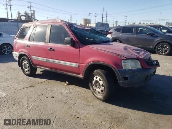 2000 Honda CR-V LX with VIN JHLRD2842YS006982, listed as a Copart auction lot 46757715 with 157,829 mi miles and Salvage Title. Bid and sale history available at carsss.com. Image 4.