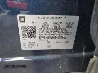 2021 Cadillac XT4 AWD Premium Luxury with VIN 1GYFZDR4XMF007080, listed as a Copart auction lot 87943335 with 36,379 mi miles and Salvage Title. Bid and sale history available at carsss.com. Image 12.