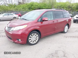 2013 Toyota Sienna XLE with VIN 5TDDK3DC1DS052600, listed as a IAAI auction lot 42055747 with 187,615 mi miles and . Bid and sale history available at DreamBid. Image 2.