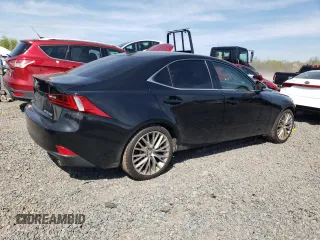 2015 Lexus IS 250 with VIN JTHCF1D21F5023746, listed as a Copart auction lot 54136965 with 74,157 mi miles and Salvage title. Bid and sale history available at DreamBid. Image 3.