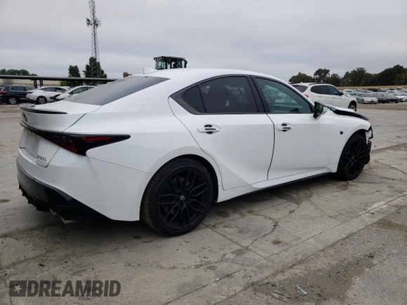 2023 Lexus IS with VIN JTHAP1D28P5003371, listed as a Copart auction lot 62139904 with 15,662 mi miles and Salvage Title. Bid and sale history available at carsss.com. Image 3.