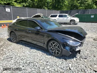 2021 Hyundai Sonata N Line with VIN 5NPEK4JCXMH105587, listed as a Copart auction lot 56656674 with 46,290 mi miles and Salvage Title. Bid and sale history available at carsss.com. Image 4.