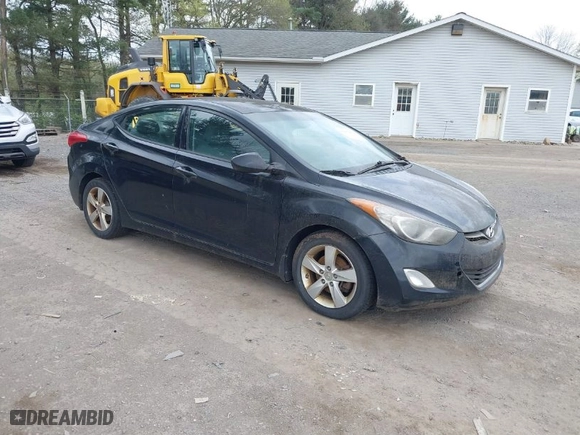 2013 Hyundai Elantra Limited PZEV with VIN 5NPDH4AE6DH280317, listed as a IAAI auction lot 42070870 with 107,063 mi miles. Bid and sale history available at carsss.com. Image 1.