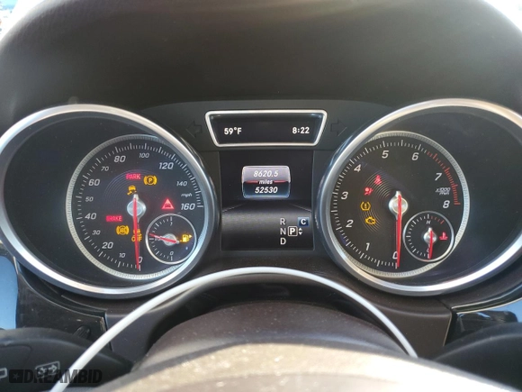 2017 Mercedes-Benz GLE with VIN 4JGDA5HB9HA816658, listed as a Copart auction lot 49456985 with 52,530 mi miles and Salvage Title. Bid and sale history available at carsss.com. Image 9.
