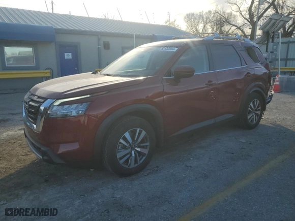 2024 Nissan Pathfinder SL with VIN 5N1DR3CC2RC205762, listed as a Copart auction lot 83455004 with 13,792 mi miles and Salvage Title. Bid and sale history available at carsss.com. Image 1.
