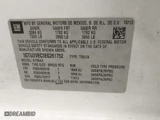 2014 GMC Sierra 1500 SLT with VIN 3GTU2VEC3EG261752, listed as a IAAI auction lot 41825850 with 1 mi miles. Bid and sale history available at carsss.com. Image 9.