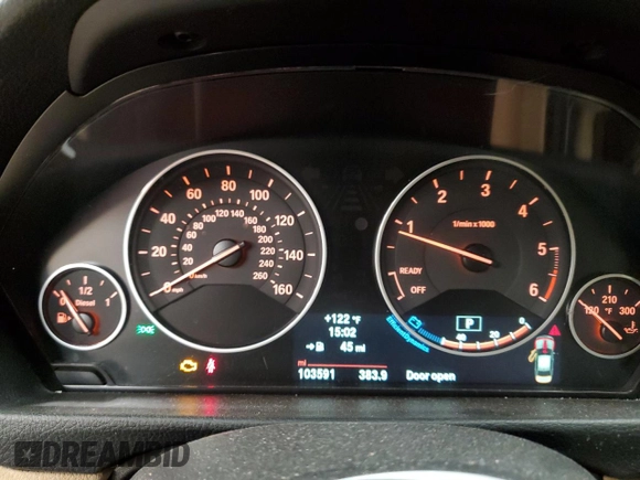 2014 BMW 3 Series 328d xDrive with VIN WBA3D5C51EF147239, listed as a Copart auction lot 50335085 with 103,591 mi miles and Salvage Title. Bid and sale history available at carsss.com. Image 9.