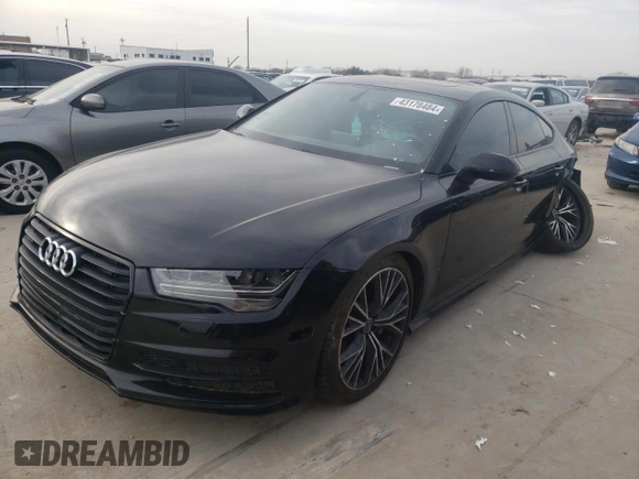 2017 Audi A7 Premium Plus with VIN WAUW2AFC1HN093604, listed as a Copart auction lot 43178484 with 32,851 mi miles. Bid and sale history available at carsss.com. Image 1.