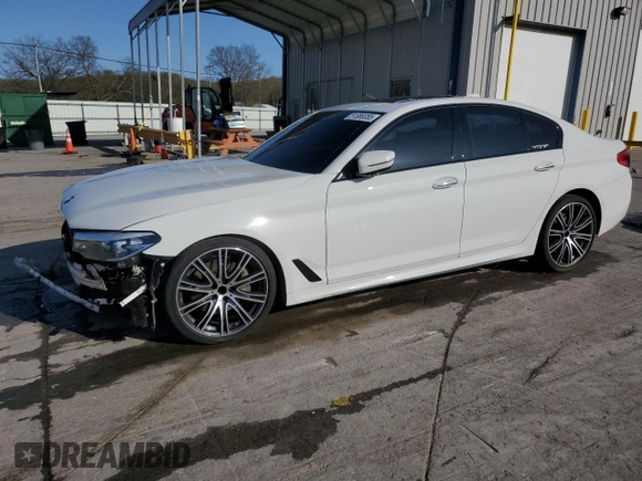 2018 BMW 5 Series 540i with VIN WBAJE5C52JWA94066, listed as a Copart auction lot 51386355 with 86,820 mi miles and Salvage Title. Bid and sale history available at carsss.com. Image 1.