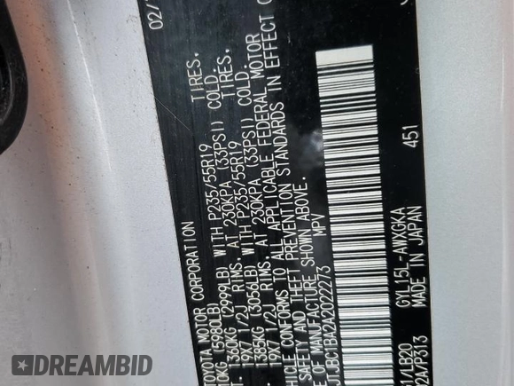 2010 Lexus RX 450h with VIN JTJBC1BA2A2022273, listed as a Copart auction lot 57465834 with 105,515 mi miles and Salvage Title. Bid and sale history available at DreamBid. Image 14.