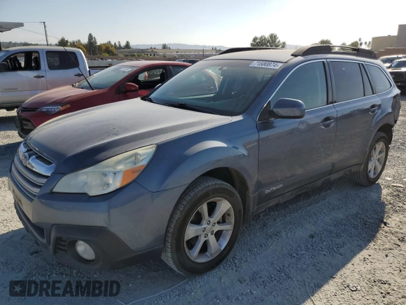 2014 Subaru Outback 2.5i Premium with VIN 4S4BRBCCXE3221218, listed as a Copart auction lot 71580874 with 91,186 mi miles and Salvage Title. Bid and sale history available at carsss.com. Image 1.