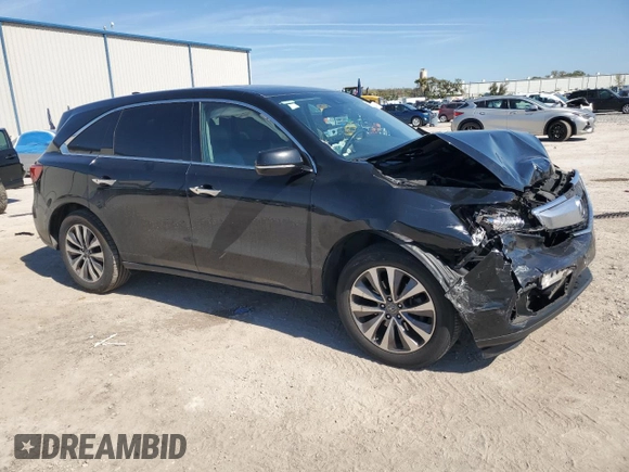 2015 Acura MDX Technology with VIN 5FRYD3H40FB011489, listed as a Copart auction lot 47529075 with 219,915 mi miles and Clean Title. Bid and sale history available at DreamBid. Image 4.