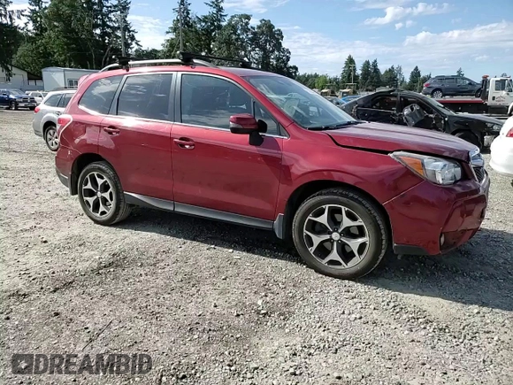 2014 Subaru Forester XT Touring with VIN JF2SJGMC0EH513844, listed as a Copart auction lot 61162355 with 56,887 mi miles and Salvage title. Bid and sale history available at DreamBid. Image 14.