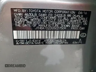 2016 Lexus IS 200t with VIN JTHBA1D22G5027509, listed as a Copart auction lot 60211255 with 59,309 mi miles and Salvage title. Bid and sale history available at DreamBid. Image 12.