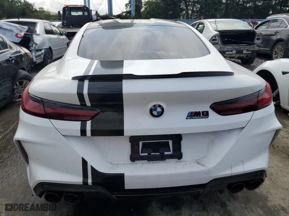 2022 BMW M8 Competition with VIN WBSAE0C05NCJ74694, listed as a Copart auction lot 65454813 with NaN miles. Bid and sale history available at carsss.com. Image 6.