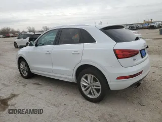 2017 Audi Q3 Premium Plus with VIN WA1JCCFSXHR008243, listed as a Copart auction lot 50393045 with 52,406 mi miles and Salvage title. Bid and sale history available at DreamBid. Image 2.