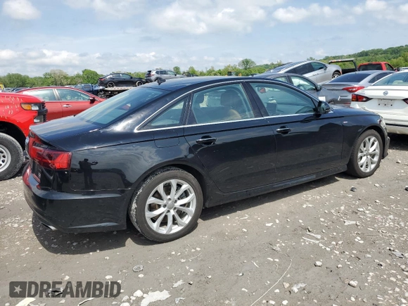 2018 Audi A6 Premium Plus with VIN WAUG8AFC7JN088562, listed as a Copart auction lot 55343595 with 76,742 mi miles and Salvage title. Bid and sale history available at DreamBid. Image 3.