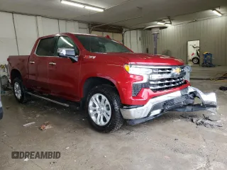 2024 Chevrolet Silverado 1500 LTZ with VIN 1GCUDGED4RZ266348, listed as a Copart auction lot 42705115 with 14,826 mi miles and Salvage Title. Bid and sale history available at DreamBid. Image 4.