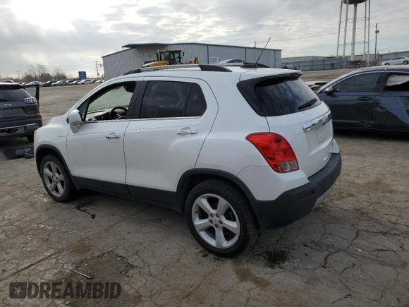 2015 Chevrolet Trax LTZ with VIN KL7CJTSBXFB205894, listed as a Copart auction lot 49813245 with 107,165 mi miles and Clean Title. Bid and sale history available at carsss.com. Image 2.