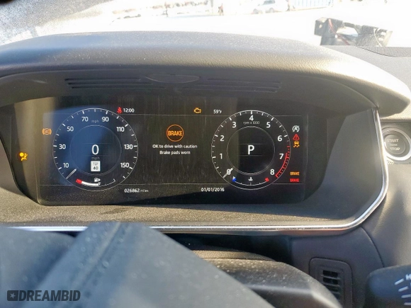 2020 Land Rover Range Rover Sport HST with VIN SALWS2RU1LA746485, listed as a Copart auction lot 46241465 with 26,862 mi miles and Salvage Title. Bid and sale history available at carsss.com. Image 9.