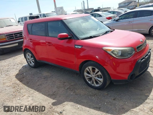 2015 Kia Soul + with VIN KNDJP3A51F7785902, listed as a IAAI auction lot 42060311 with 109,819 mi miles. Bid and sale history available at carsss.com. Image 1.