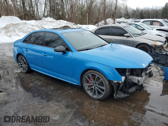 2019 Audi S4 Prestige with VIN WAUC4AF40KA002861, listed as a Copart auction lot 46991865 with 144,003 mi miles and Salvage Title. Bid and sale history available at carsss.com. Image 4.