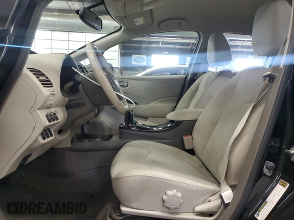 2012 Nissan LEAF SL with VIN JN1AZ0CP5CT017515, listed as a Copart auction lot 56377265 with 60,217 mi miles and Clean Title. Bid and sale history available at DreamBid. Image 7.