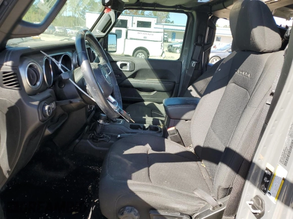 2021 Jeep Wrangler Unlimited Sahara High Altitude with VIN 1C4HJXEN0MW506203, listed as a Copart auction lot 76862614 with 44,558 mi miles and Salvage title. Bid and sale history available at DreamBid. Image 7.