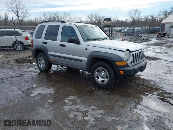 2007 Jeep Liberty Sport with VIN 1J4GL48K77W669788, listed as a IAAI auction lot 41655587 with 136,727 mi miles. Bid and sale history available at carsss.com. Image 1.
