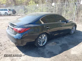 2018 Infiniti Q50 Luxe with VIN JN1EV7AP2JM352392, listed as a IAAI auction lot 41996631 with 90,492 mi miles and . Bid and sale history available at carsss.com. Image 4.