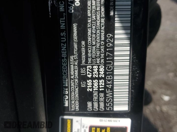 2016 Mercedes-Benz C 300 Luxury z VIN 55SWF4KB1GU171929, wystawiony jako Copart lot #50292985 z przebiegiem Nie podano mil oraz Szkoda całkowita • Salvage title. Historia ofert i sprzedaży dostępna na DreamBid. Obrazek 12.