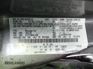 2012 Ford Focus SEL with VIN 1FAHP3M29CL314685, listed as a IAAI auction lot 41974881 with 167,119 mi miles. Bid and sale history available at carsss.com. Image 9.