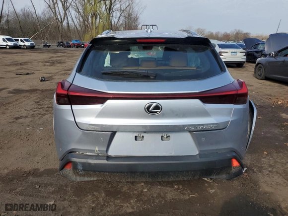 2023 Lexus UX with VIN JTHP9JBH9P2065083, listed as a Copart auction lot 51998745 with 20,782 mi miles and Salvage Title. Bid and sale history available at carsss.com. Image 6.