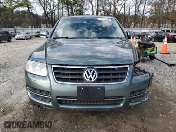 2007 Volkswagen Touareg V6 with VIN WVGZE77L07D001858, listed as a Copart auction lot 45558915 with 214,875 mi miles and Salvage Title. Bid and sale history available at DreamBid. Image 5.