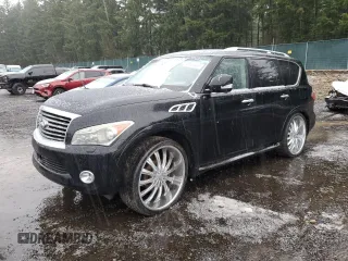 2011 Infiniti QX56 7-passenger with VIN JN8AZ2NE7B9004754, listed as a Copart auction lot 48636495 with 0 mi miles and Clean Title. Bid and sale history available at carsss.com. Image 1.