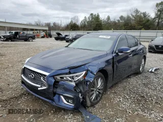 2024 Infiniti Q50 Luxe with VIN JN1EV7BP5RM601570, listed as a Copart auction lot 47571985 with 7,019 mi miles and Salvage title. Bid and sale history available at DreamBid. Image 1.
