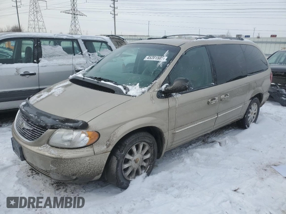 2002 Chrysler Town & Country LXi with VIN 2C8GP54L72R580009, listed as a Copart auction lot 45201505 with 124,085 mi miles and Clean Title. Bid and sale history available at carsss.com. Image 1.