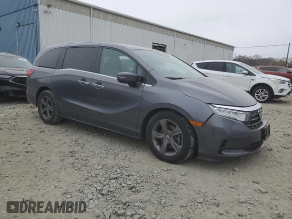 2021 Honda Odyssey EX z VIN 5FNRL6H5XMB011886, wystawiony jako Copart lot #52712135 z przebiegiem Nie podano mil oraz Szkoda całkowita • Salvage title. Historia ofert i sprzedaży dostępna na DreamBid. Obrazek 4.