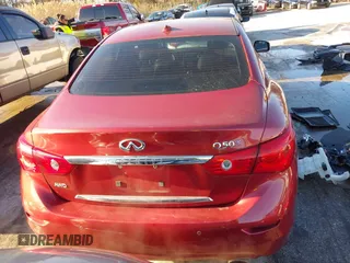 2014 Infiniti Q50 Sport with VIN JN1BV7AR5EM690783, listed as a IAAI auction lot 41024574 with 79,813 mi miles and . Bid and sale history available at DreamBid. Image 17.