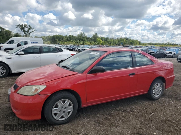 2005 Honda Civic Cpe VP SSRS with VIN 1HGEM22355L011564, listed as a Copart auction lot 70417094 with 172,571 mi miles and Salvage Title. Bid and sale history available at carsss.com. Image 1.