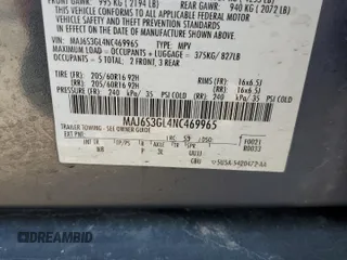 2022 Ford EcoSport SE with VIN MAJ6S3GL4NC469965, listed as a Copart auction lot 48806695 with 58,153 mi miles and Salvage Title. Bid and sale history available at carsss.com. Image 14.