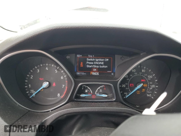 2017 Ford Focus Titanium with VIN 1FADP3J23HL218867, listed as a Copart auction lot 55417305 with 98,710 mi miles and Salvage title. Bid and sale history available at DreamBid. Image 9.