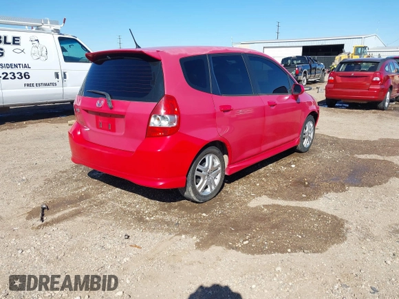 2008 Honda Fit Sport with VIN JHMGD37658S007510, listed as a IAAI auction lot 41508859 with 143,536 mi miles. Bid and sale history available at carsss.com. Image 4.