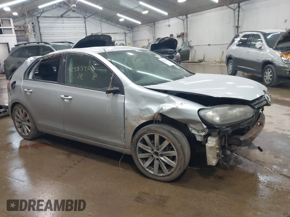 2012 Volkswagen Golf TDI with VIN WVWNM7AJ8CW333137, listed as a IAAI auction lot 42585466 with 213,587 mi miles and . Bid and sale history available at DreamBid. Image 1.