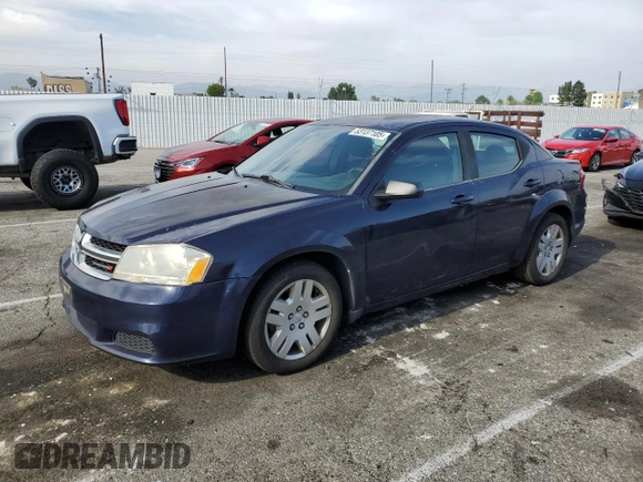 2013 Dodge Avenger SE with VIN 1C3CDZAB4DN742419, listed as a Copart auction lot 53137105 with 57,948 mi miles and Clean Title. Bid and sale history available at DreamBid. Image 1.