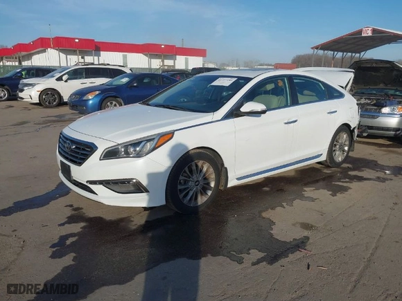 2015 Hyundai Sonata 2.4L Sport with VIN 5NPE34AF7FH040546, listed as a IAAI auction lot 41727185 with 56,294 mi miles. Bid and sale history available at carsss.com. Image 2.