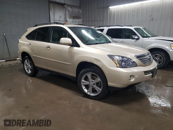 2008 Lexus RX 400h with VIN JTJHW31U582046795, listed as a Copart auction lot 51771335 with Not Provided miles and Salvage Title. Bid and sale history available at DreamBid. Image 4.