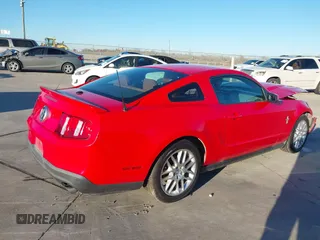 2012 Ford Mustang V6 Premium with VIN 1ZVBP8AM5C5262332, listed as a IAAI auction lot 41243050 with 105,157 mi miles. Bid and sale history available at carsss.com. Image 4.
