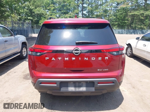 2024 Nissan Pathfinder SV with VIN 5N1DR3BC0RC281742, listed as a IAAI auction lot 42493713 with 23,318 mi miles and . Bid and sale history available at DreamBid. Image 16.